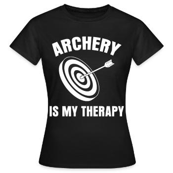 Tir à l’arc 3D Tir à l’arc cible - T-shirt Femme - noir - Devant - AI Model Female 172 dark (172cm)