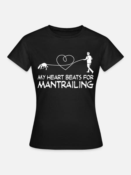 Mantrailer Chien Chiens Mantrailing - T-shirt Femme - noir