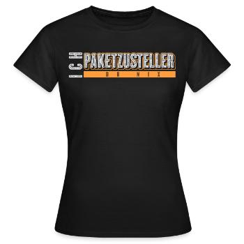 Paketzusteller Pakete Paket Paketbote - Frauen T-Shirt - Schwarz - Vorne - AI Model Female 172 dark (172cm)