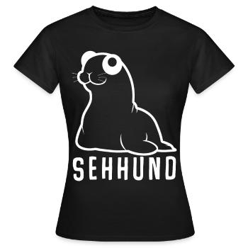 Seal, pun, sighthound, seal seal - Women's T-Shirt - black - Front - AI Model Female 172 dark (172cm)