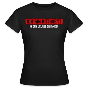 Urlaub Arbeit Sommerurlaub - Frauen T-Shirt - Schwarz - Vorne - AI Model Female 172 dark (172cm)