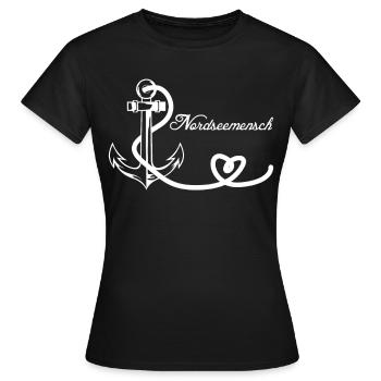 Mer du Nord Mer du Nord Homme Côte de la mer du Nord - T-shirt Femme - noir - Devant - AI Model Female 172 dark (172cm)