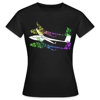 Planeur Planeur Planeur Planeur - T-shirt Femme - noir - Devant - AI Model Female 172 dark (172cm)