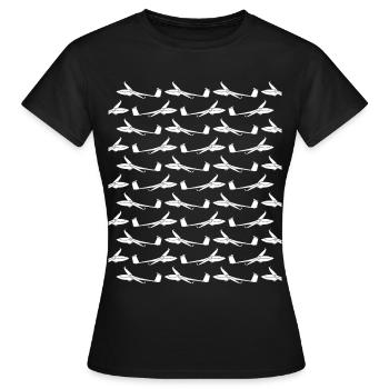 Gliders Gliders - Women's T-Shirt - black - Front - AI Model Female 172 dark (172cm)