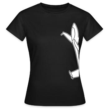 Pilote de planeur - T-shirt Femme - noir - Devant - AI Model Female 172 dark (172cm)
