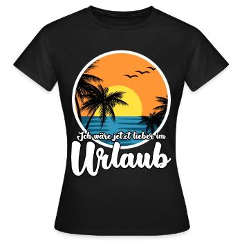 Urlaub Sommerurlaub Urlauber - Frauen T-Shirt - Schwarz - Vorne - AI Model Female 172 dark (172cm)