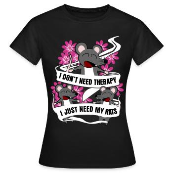 Rat Rat Owner Rats - Women's T-Shirt - black - Front - AI Model Female 172 dark (172cm)