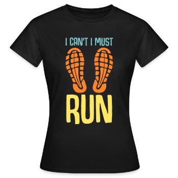 Chaussures de course Sports de course - T-shirt Femme - noir - Devant - AI Model Female 172 dark (172cm)