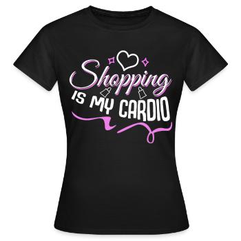 Shopping Shoes High Heels - Women's T-Shirt - black - Front - AI Model Female 172 dark (172cm)