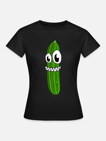 Gurken verrückte Gurke - Frauen T-Shirt - Schwarz
