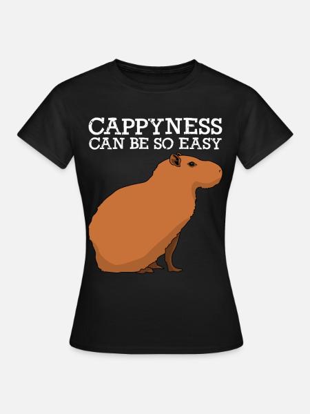 Capybara Happiness Capybaras - Frauen T-Shirt - Schwarz