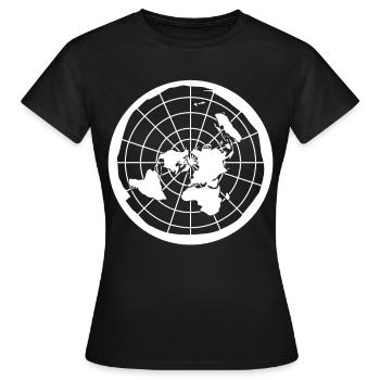 World Maps World Map Globe World Tour - Women's T-Shirt - black - Front - AI Model Female 172 dark (172cm)