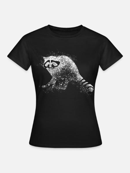 Waschbär - Frauen T-Shirt - Schwarz