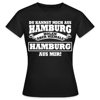 Hamburg Hamburger - Frauen T-Shirt - Schwarz - Vorne - AI Model Female 172 dark (172cm)