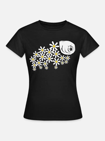 Bärtierchen Tardigrade Blüten - Frauen T-Shirt - Schwarz