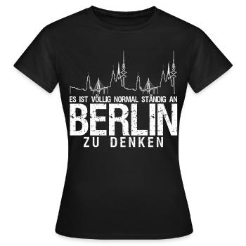 Berlin Pankow Berliner - Frauen T-Shirt - Schwarz - Vorne - AI Model Female 172 dark (172cm)