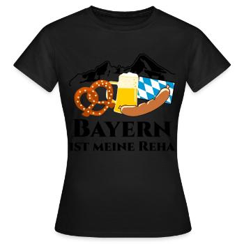 Bayern bayrisches Bier - Frauen T-Shirt - Schwarz - Vorne - AI Model Female 172 dark (172cm)