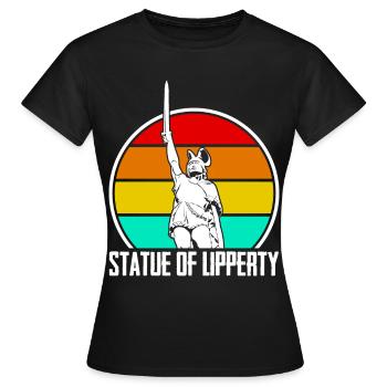 Teuteburg Forest Hermann Monument - Women's T-Shirt - black - Front - AI Model Female 172 dark (172cm)