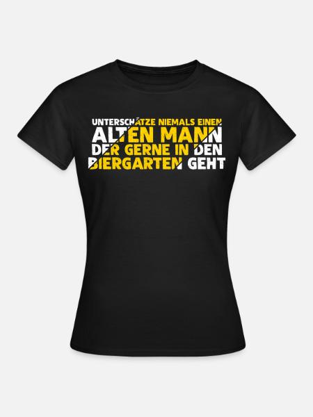 Biergarten Bier Bierfest - Frauen T-Shirt - Schwarz
