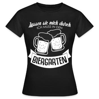 Biergarten Bierglas Bier Bierfest - Frauen T-Shirt - Schwarz - Vorne - AI Model Female 172 dark (172cm)