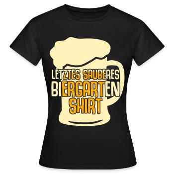 Biergarten - Frauen T-Shirt - Schwarz - Vorne - AI Model Female 172 dark (172cm)