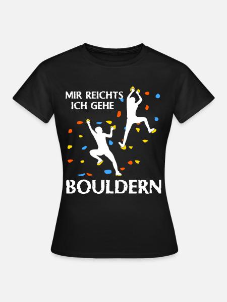 Bouldern Klettern Kletterer - Frauen T-Shirt - Schwarz
