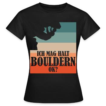 Bouldern Kletterer Klettern - Frauen T-Shirt - Schwarz - Vorne - AI Model Female 172 dark (172cm)