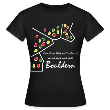 Bouldern Kletterwand Klettern - Frauen T-Shirt - Schwarz - Vorne - AI Model Female 172 dark (172cm)