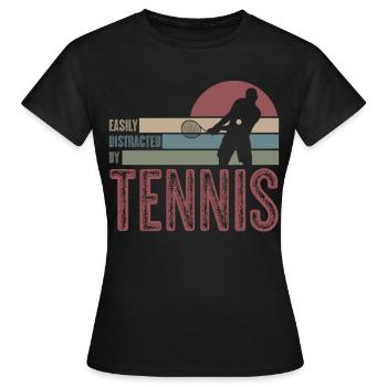 Balles de tennis Balles de tennis Joueurs de tennis - T-shirt Femme - noir - Devant - AI Model Female 172 dark (172cm)