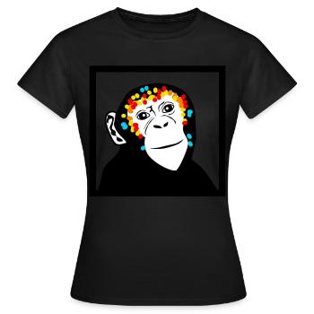 Monkey Monkey Face Monkey - Women's T-Shirt - black - Front - AI Model Female 172 dark (172cm)