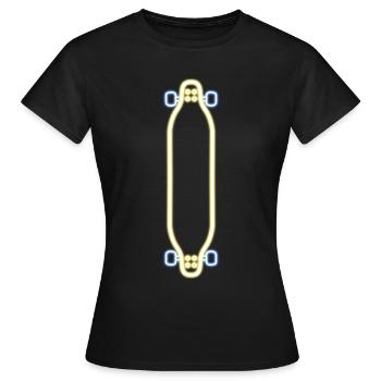 Longboarder Longboard Longboarding - Frauen T-Shirt - Schwarz - Vorne - AI Model Female 172 dark (172cm)