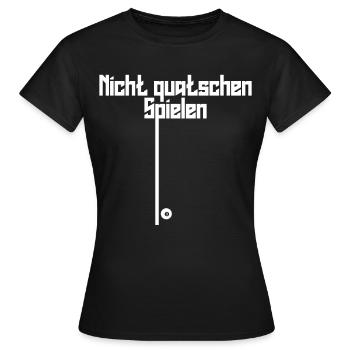Poolbillard Billard Queue Snooker - Frauen T-Shirt - Schwarz - Vorne - AI Model Female 172 dark (172cm)