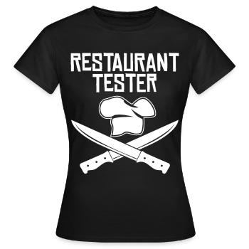 Restaurant Kochmesser Restauranttester - Frauen T-Shirt - Schwarz - Vorne - AI Model Female 172 dark (172cm)