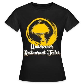 Testeur de restaurant - T-shirt Femme - noir - Devant - AI Model Female 172 dark (172cm)