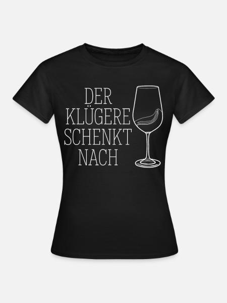 Wein Rotwein Weißwein - Frauen T-Shirt - Schwarz