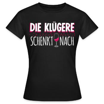 Wein Rotwein Weißwein Weinliebhaber - Frauen T-Shirt - Schwarz - Vorne - AI Model Female 172 dark (172cm)