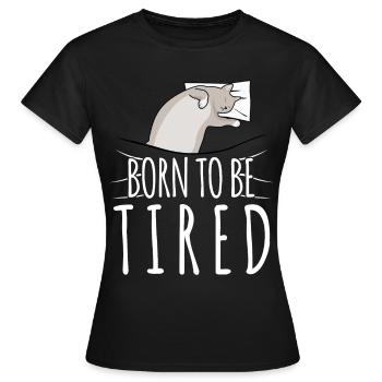 Sleeping Sleep Cat Cat Sleep Shirt - Women's T-Shirt - black - Front - AI Model Female 172 dark (172cm)