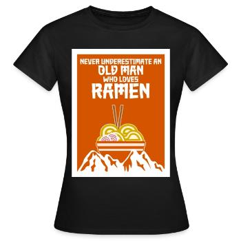 Ramen Nudeln Berge Nudelsuppe - Frauen T-Shirt - Schwarz - Vorne - AI Model Female 172 dark (172cm)