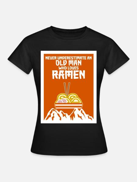 Ramen Nudeln Berge Nudelsuppe - Frauen T-Shirt - Schwarz