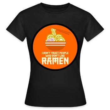 Soupe de nouilles ramen - T-shirt Femme - noir - Devant - AI Model Female 172 dark (172cm)