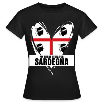 Sardegna Sardinia Heart Sardinia - Women's T-Shirt - black - Front - AI Model Female 172 dark (172cm)