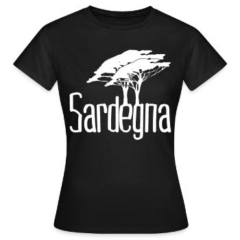 Sardinia Trees Sardegna Sardinia - Women's T-Shirt - black - Front - AI Model Female 172 dark (172cm)