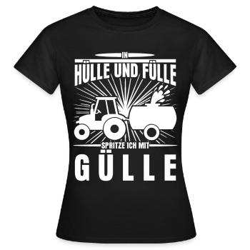 Landwirt Bauern Gülle fahren Bauer - Frauen T-Shirt - Schwarz - Vorne - AI Model Female 172 dark (172cm)