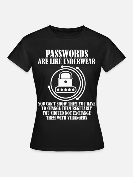 Admin Spruch Passwort Programmierer - Frauen T-Shirt - Schwarz
