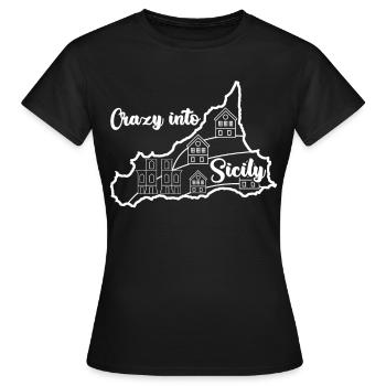 Vacances Sicile Italie Sicile - T-shirt Femme - noir - Devant - AI Model Female 172 dark (172cm)