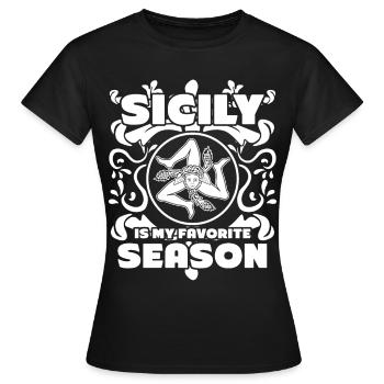 Sicily - Women's T-Shirt - black - Front - AI Model Female 172 dark (172cm)