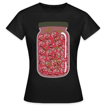 Cerises Verre Cerise - T-shirt Femme - noir - Devant - AI Model Female 172 dark (172cm)