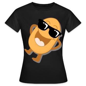 Potato Sunglasses Potatoes - Women's T-Shirt - black - Front - AI Model Female 172 dark (172cm)
