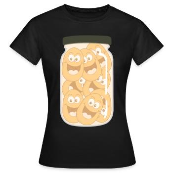 Pomme de terre en bocal Pommes de terre - T-shirt Femme - noir - Devant - AI Model Female 172 dark (172cm)