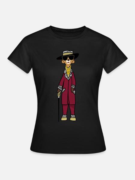 Erdmännchen Pimp - Frauen T-Shirt - Schwarz
